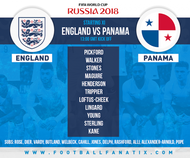 England team v Panama World Cup 2018