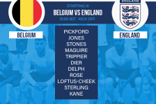 England team v Belgium World Cup 2018