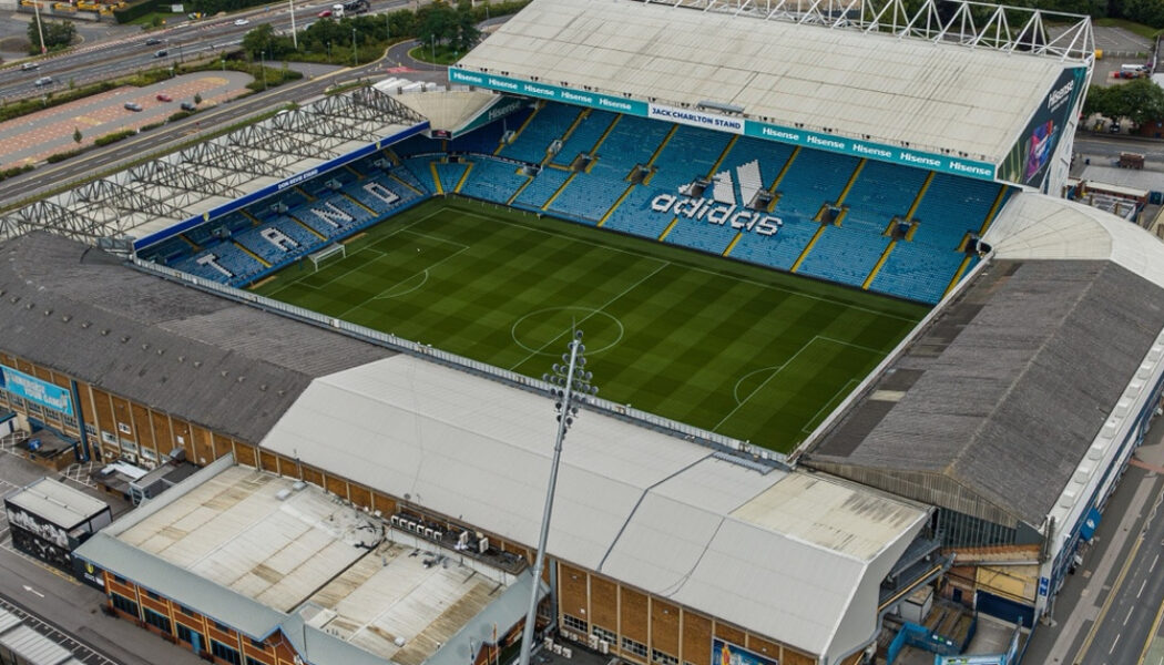 Aerial view of Elland Road ahead of Leeds United vs Manchester United in the Premier League.