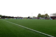 Honeycroft Stadium, home of Uxbridge FC, illustrating the financial challenges facing English football.