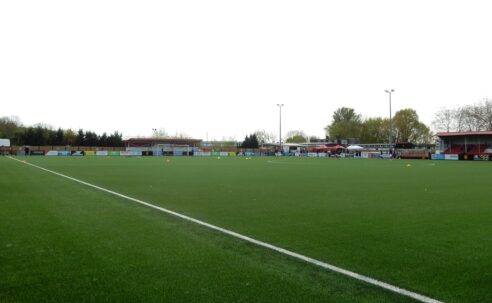 Honeycroft Stadium, home of Uxbridge FC, illustrating the financial challenges facing English football.