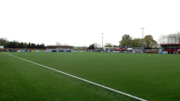 Honeycroft Stadium, home of Uxbridge FC, illustrating the financial challenges facing English football.