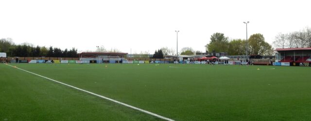 Honeycroft Stadium, home of Uxbridge FC, illustrating the financial challenges facing English football.